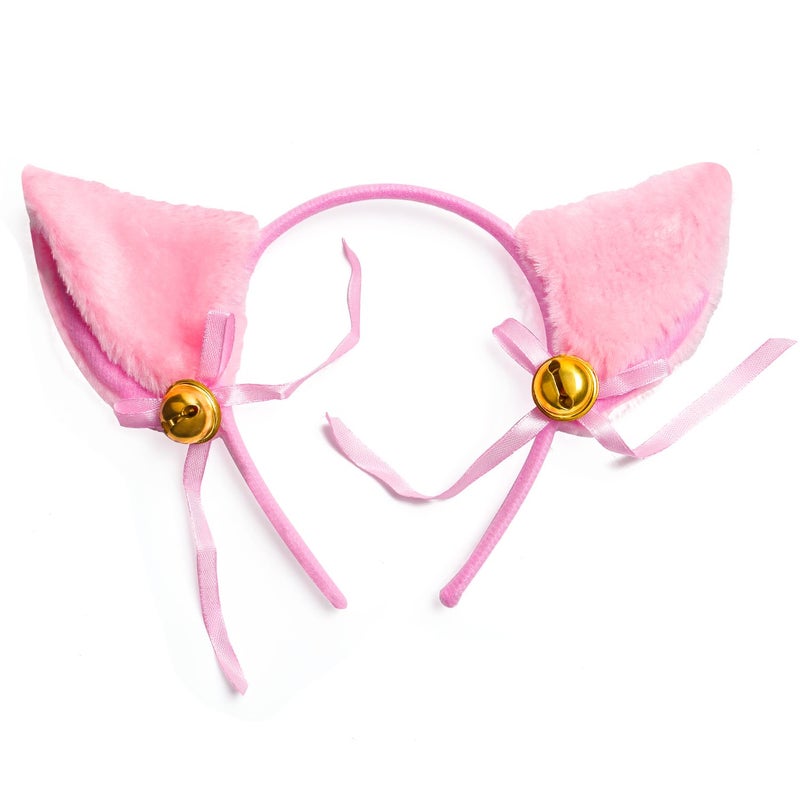Beelittle Cat Cosplay Costume Kitten Ears Tail Collar Paws Cat Cosplay Collection 5 Pack (Pink) - Image 3
